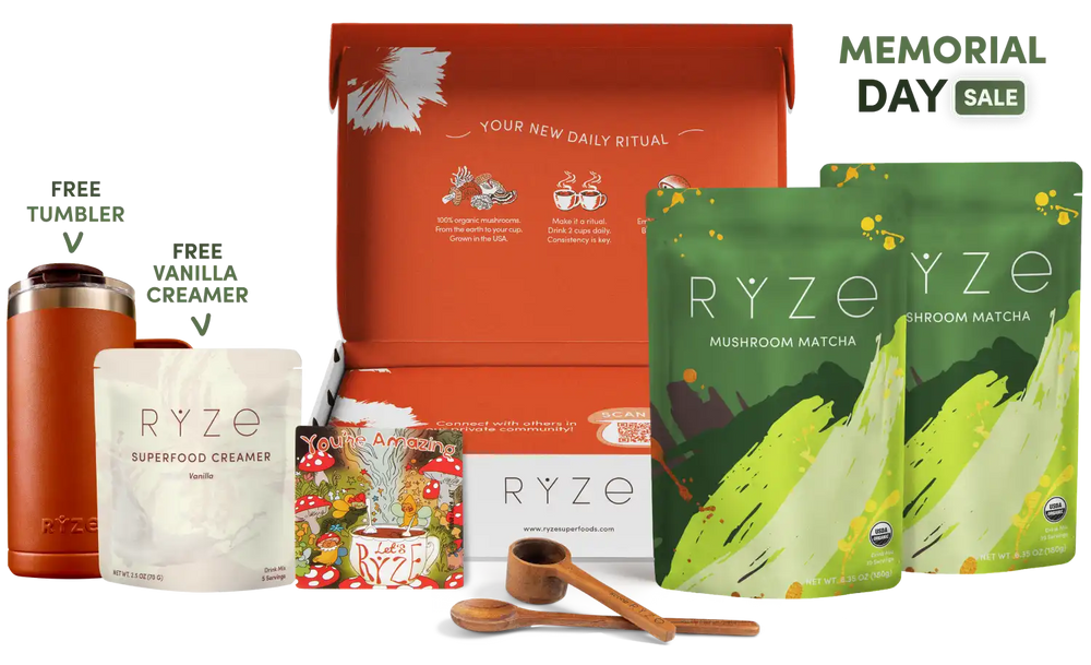 Mushroom Matcha Starter Kit (60 Servings) DGXWNBEE0C